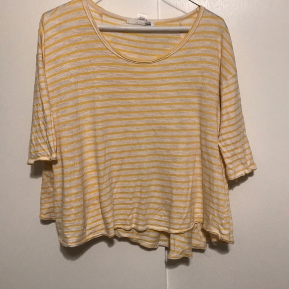 Yellow and white stripe swing top - Picture 4 of 4